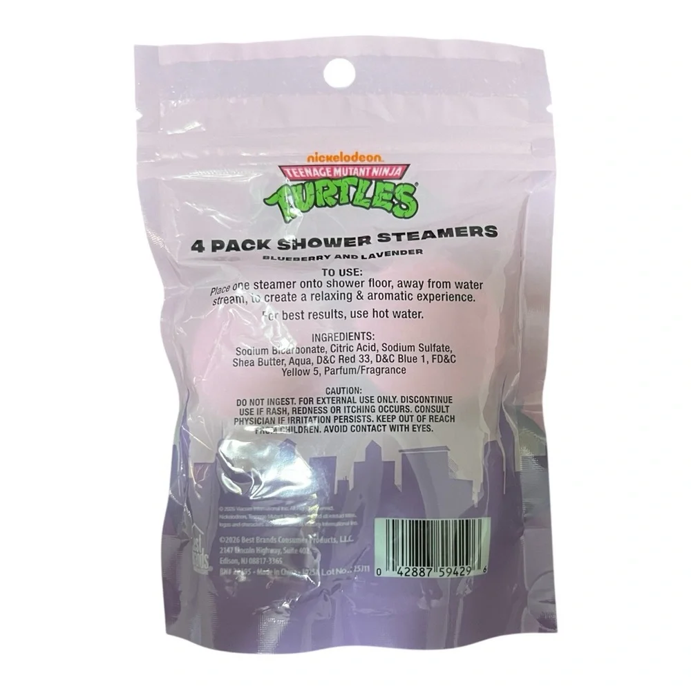Nickelodeon TMNT 4 pack shower steamers